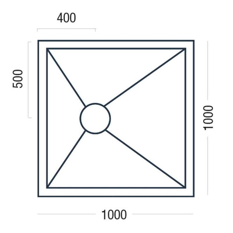 Premier Shower Deck 1000 x 1000mm - Blackman Rowe