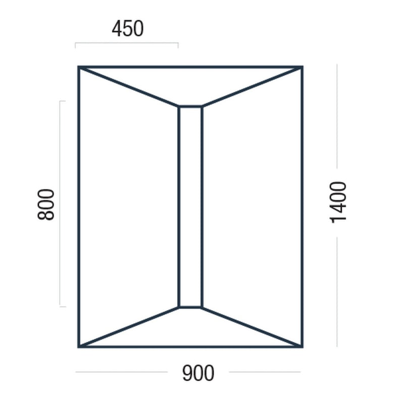 Premier Linear Shower Deck 1400 x 900mm - Blackman Rowe