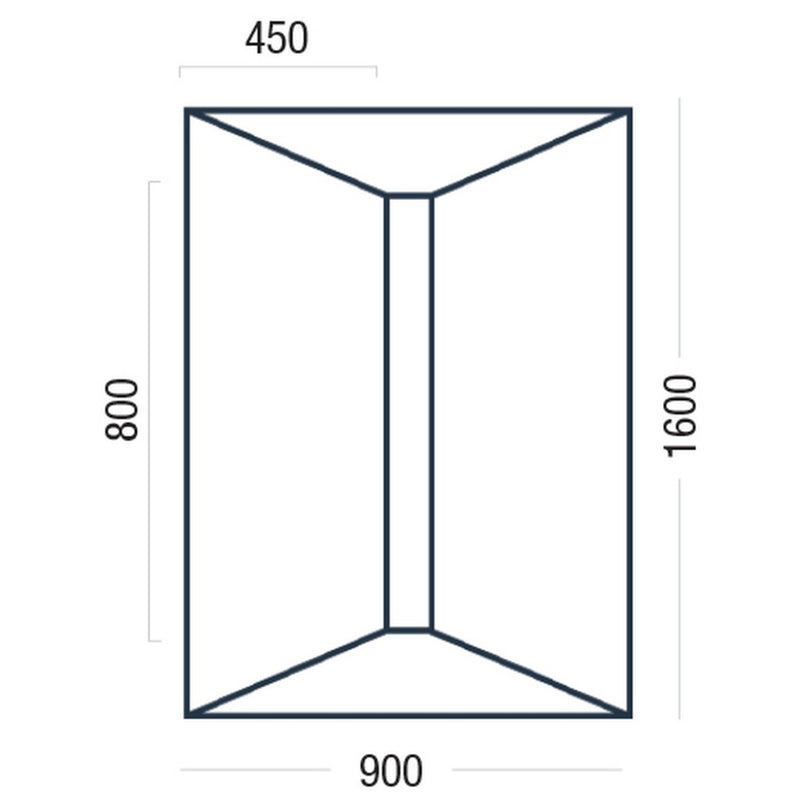 Premier Linear Shower Deck 1600 x 900mm - Blackman Rowe