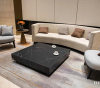 Sofia Coffee Table, Square, Large - Marble Porcelain - Blackman Rowe