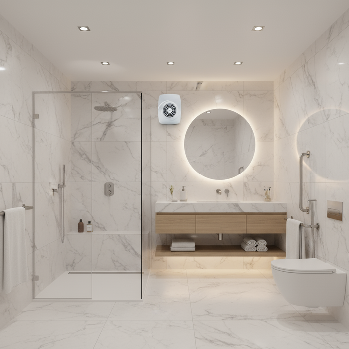 White AKW fan on a white background