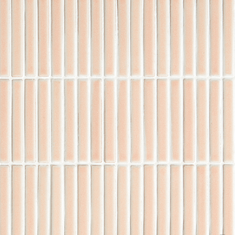 Bamboo Decorative Mosaic, Blush, £16.25 per sheet Mosaic Tiles Pink Tile Porcelain Decorative Tiles Ca Pietra