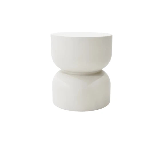 Chronos Side Table, Cream White - Glass Fibre Reinforced Concrete - Blackman Rowe