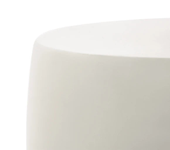 Ikaria Cobble Side Table, Cream White - Glass-Fibre Reinforced Concrete - Blackman Rowe
