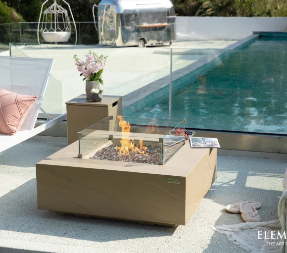 Aluru Fire Table, Glass-fibre reinforced concrete - Blackman Rowe