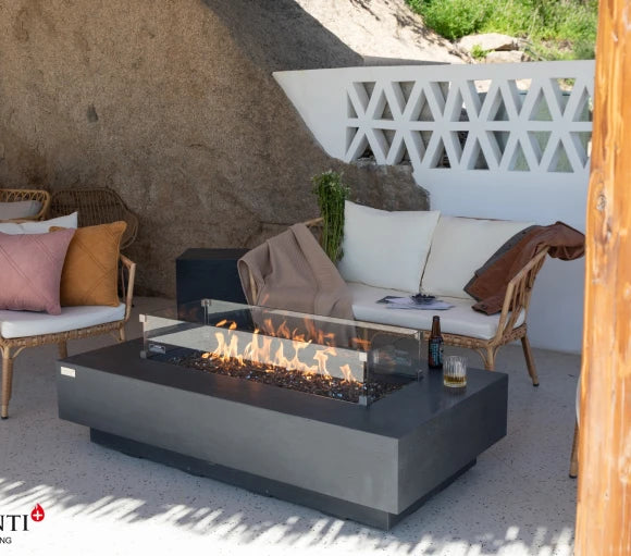 Positano Fire Table, Glass-fibre reinforced concrete - Blackman Rowe