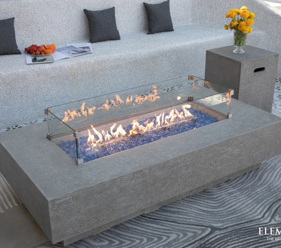 Riviera Fire Table, Glass-fibre reinforced concrete - Blackman Rowe