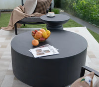 Rome Coffee Table, Medium, Slate Black - Glass-Fibre Reinforced Concrete - Blackman Rowe