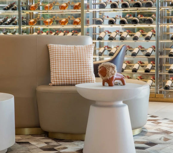 Kylix Side Table, Cream White - Glass-Fibre Reinforced Concrete - Blackman Rowe