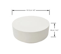 Rome Coffee Table, Large, Cream White - Glass-Fibre Reinforced Concrete - Blackman Rowe