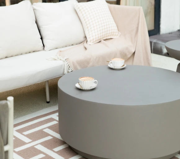 Rome Coffee Table, Medium, Space Grey - Glass-Fibre Reinforced Concrete - Blackman Rowe
