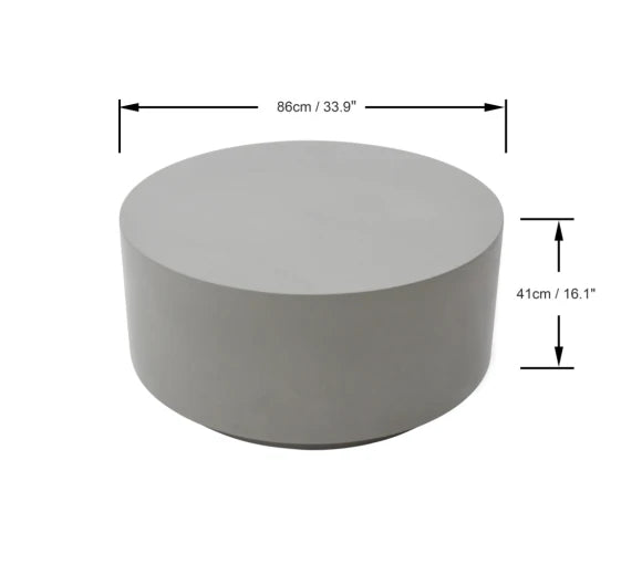 Rome Coffee Table, Medium, Space Grey - Glass-Fibre Reinforced Concrete - Blackman Rowe