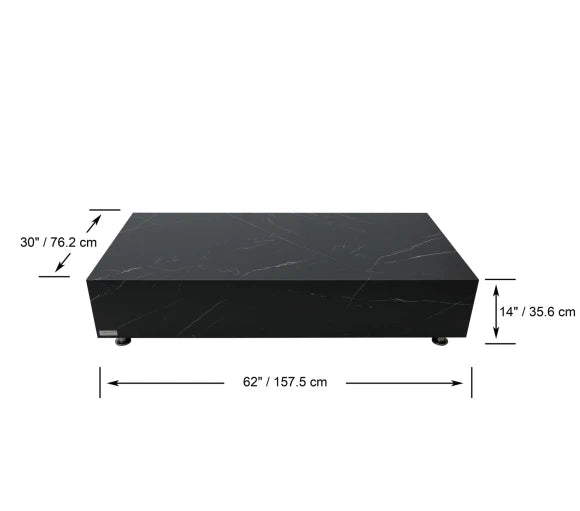 Sofia Coffee Table, Rectangle - Marble Porcelain - Blackman Rowe
