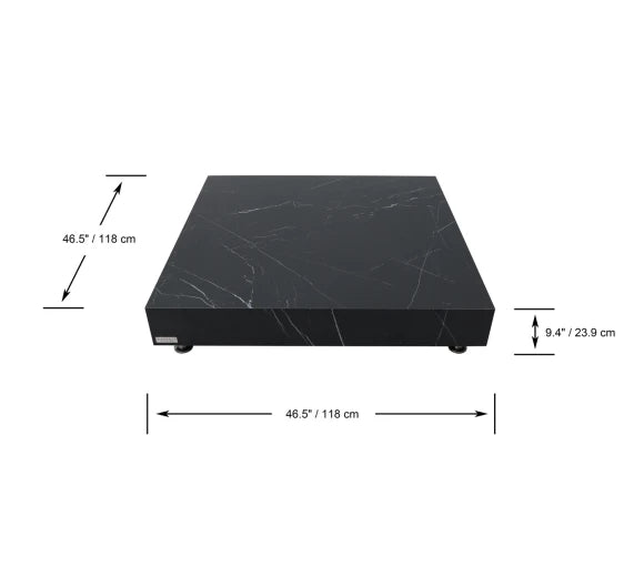 Sofia Coffee Table, Square, Large - Marble Porcelain - Blackman Rowe