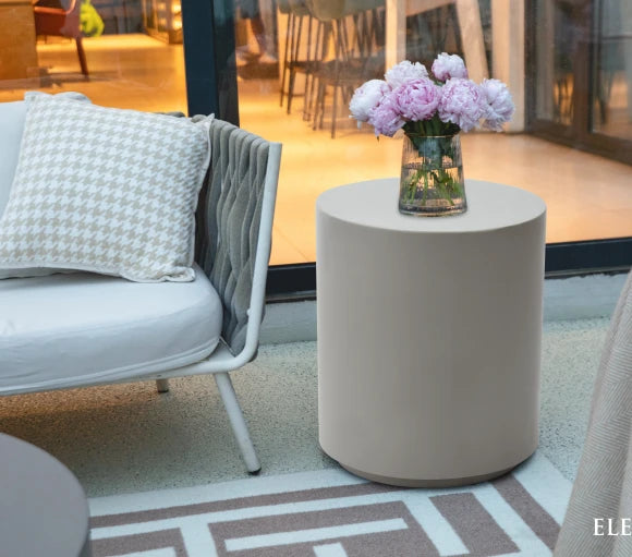 Rome Side Table, Large, Space Grey - Glass-Fibre Reinforced Concrete - Blackman Rowe