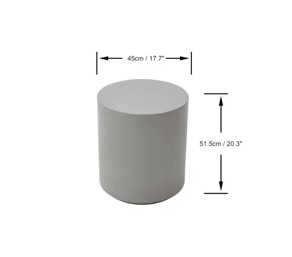Rome Side Table, Large, Space Grey - Glass-Fibre Reinforced Concrete - Blackman Rowe