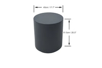 Rome Side Table, Large, Slate Black - Glass-Fibre Reinforced Concrete - Blackman Rowe