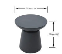 Kylix Side Table, Slate Black - Glass-Fibre Reinforced Concrete - Blackman Rowe