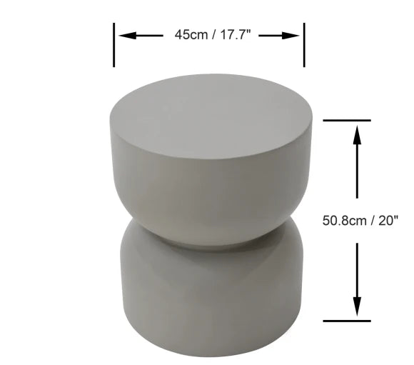 Chronos Side Table, Space Grey - Glass Fibre Reinforced Concrete - Blackman Rowe