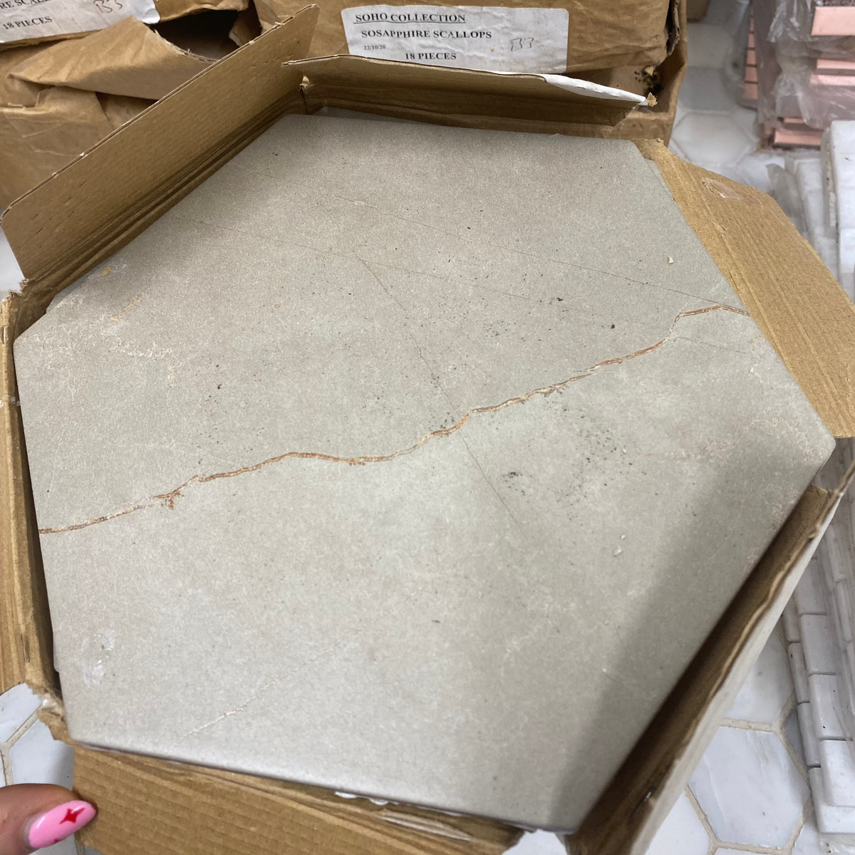 Autumn Marble, Pulpous Taupe - Job Lot Clearance (25 tiles / 0.9 m2) - Blackman Rowe
