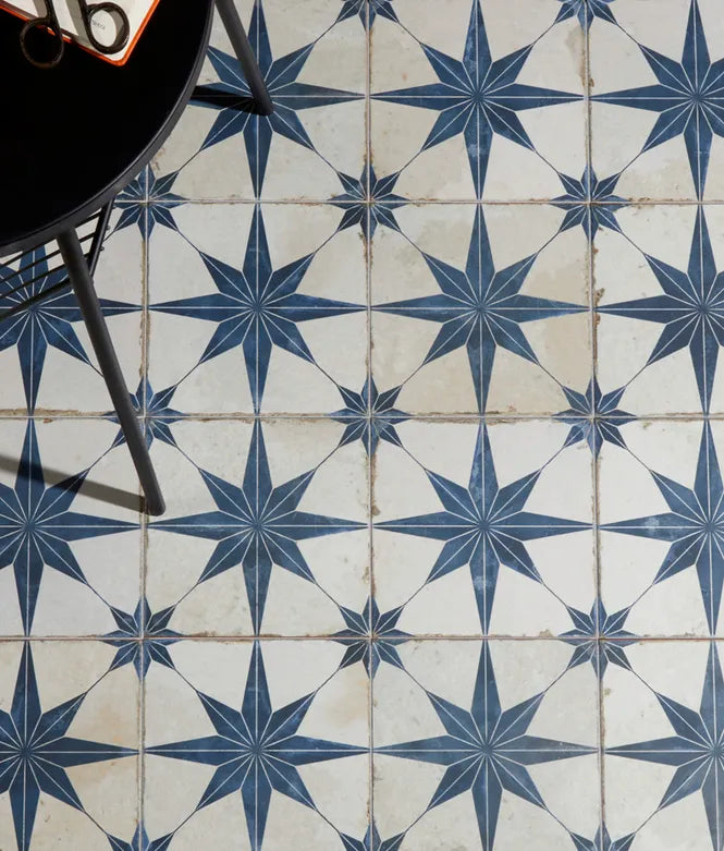 Spitalfields Ceramic Retro Star, four colours, £52.50/M2 - Blackman Rowe