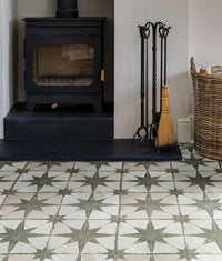 Spitalfields Ceramic Retro Star, four colours, £52.50/M2 - Blackman Rowe