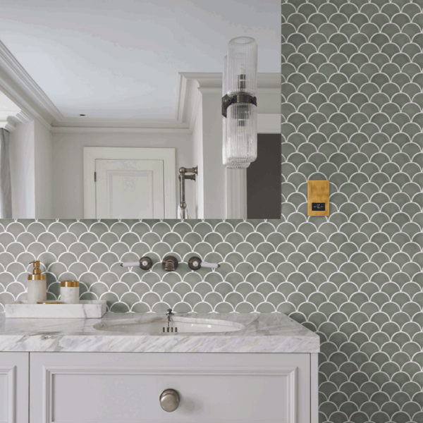 Atlantis Porcelain Mosaic, Thyme, £15.88 per sheet