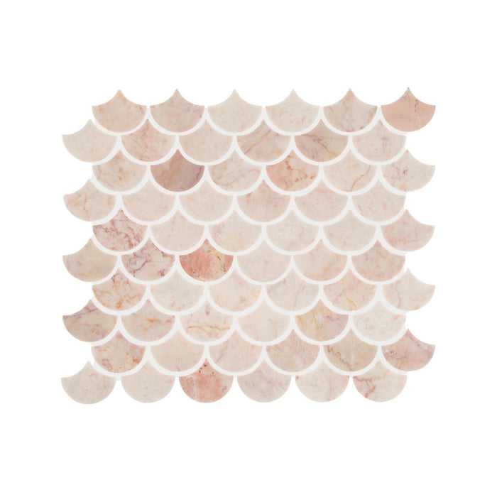 Aegean, Pink Scallop Mosaic, £159.87 Decorative Tiles Decorative Tiles Sale Porcelain Decorative Tiles Fired Earth