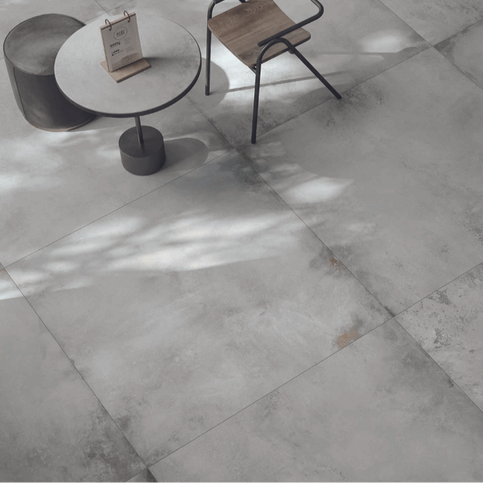 Alchemy Contemporary Porcelain, 3 sizes, Argent, from £61.99/ M2 Contemporary Porcelain Tiles Grey Tile Caesar Ceramiche
