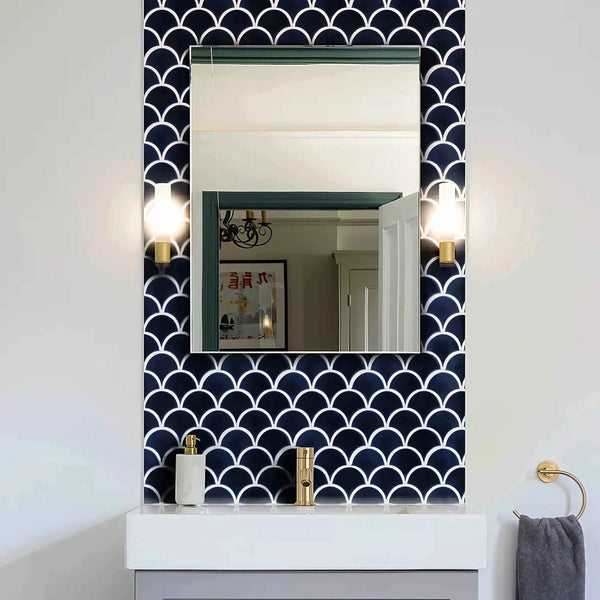 Atlantis Porcelain Mosaic, Navy, £15.88 per sheet