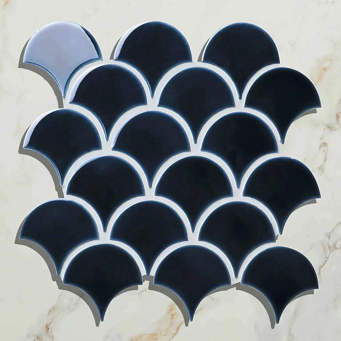 Atlantis Porcelain Mosaic, Navy, £15.88 per sheet