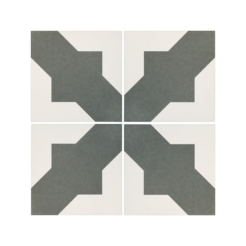 Bert & May, Porcelain, Black Crosses, £86.70/M2 Decorative Tiles Decorative Tiles Sale Porcelain Decorative Tiles Fired Earth