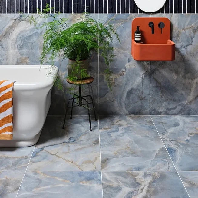 California, Ocean, £90.00/ M2 Blue Tile Marble Effect Tiles Ca Pietra