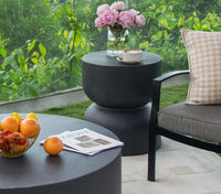 Chronos Side Table, Slate Black - Glass Fibre Reinforced Concrete - Blackman Rowe