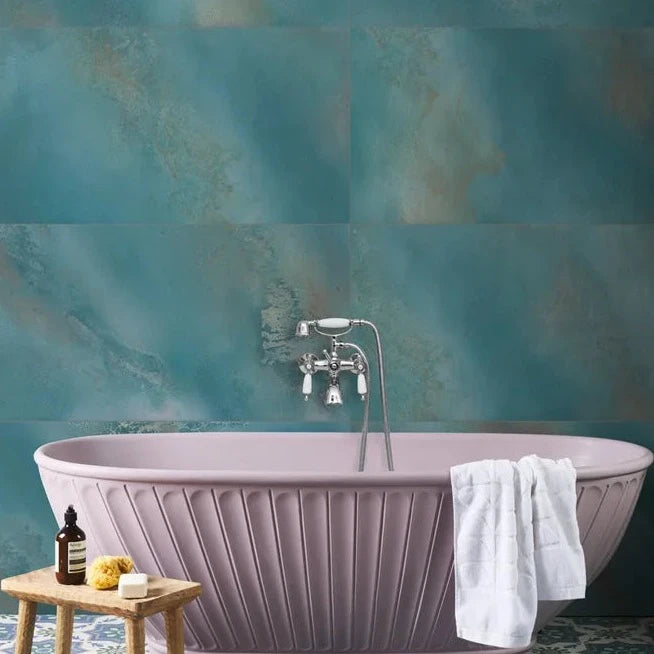 Maldives Porcelain Lagoon Marble Effect, £105.00/ M2 Green Tile Marble Effect Tiles Porcelain Decorative Tiles Ca Pietra
