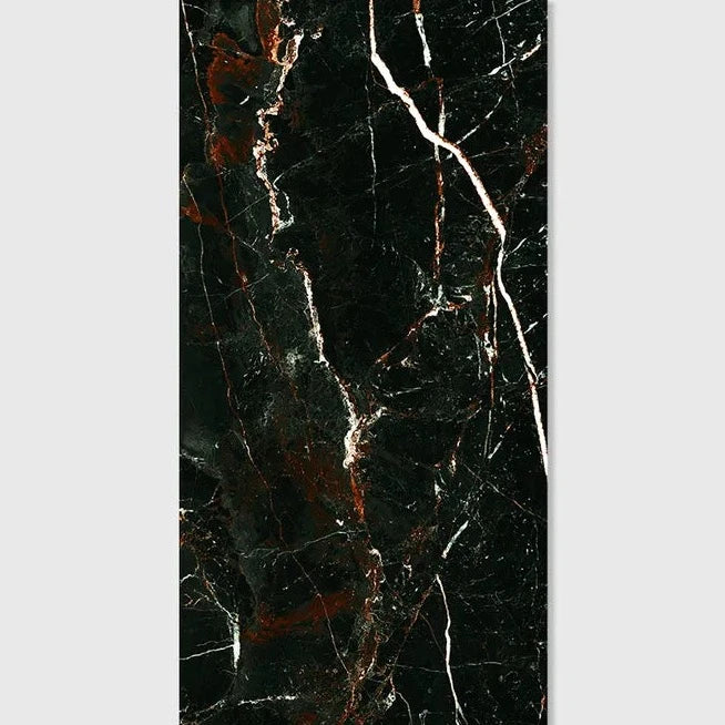 Marble Luxe, Laurant, £93.00/ M2 Black Tile Marble Effect Tiles Ca Pietra