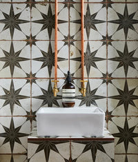 Spitalfields Ceramic Retro Star, four colours, £52.50/M2 - Blackman Rowe