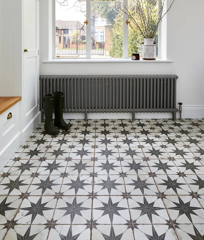 Spitalfields Ceramic Retro Star, four colours, £52.50/M2 - Blackman Rowe