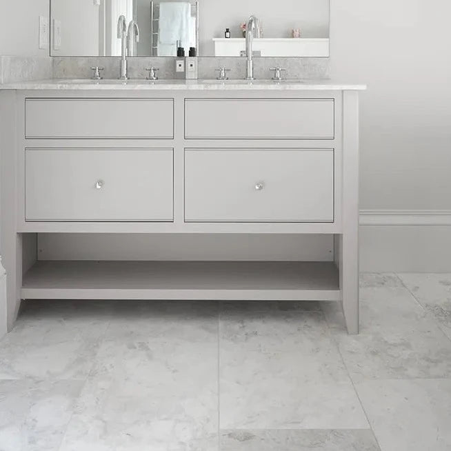 Nordic Marble, Honed Finish, 2 sizes, from £137.00/ M2 Marble Tiles White Tile Ca Pietra