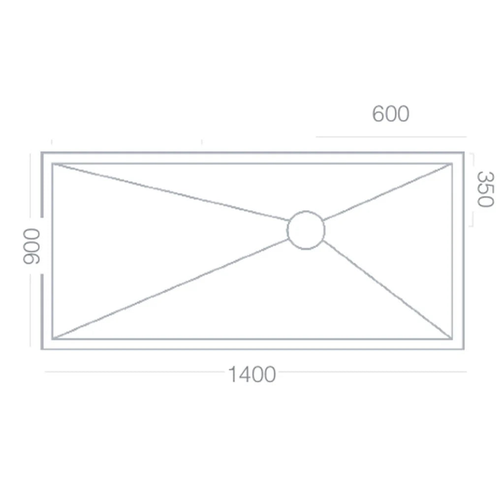 Wetroom Kit Complete 1400 x 900 Set
