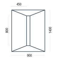 Premier Linear Shower Deck 1400 x 900mm