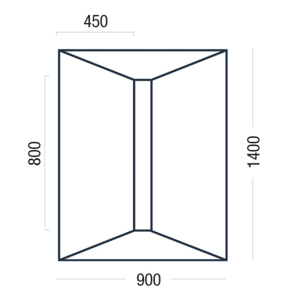 Premier Linear Shower Deck 1400 x 900mm