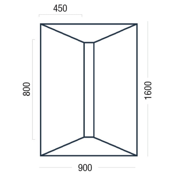 Premier Linear Shower Deck 1600 x 900mm