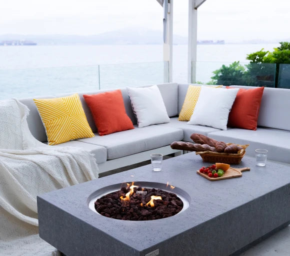 Metropolis Fire Table, High performance cast concrete