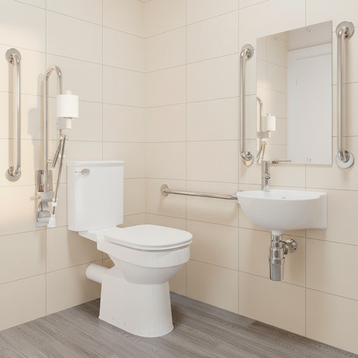 Close Coupled Contemporary Doc M Pack - Stainless Steel