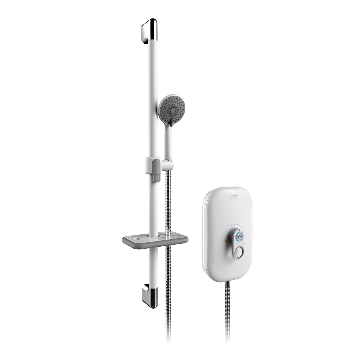SmartCare Lever Electric Shower 9.5kW with Care Accessory Kit - White
