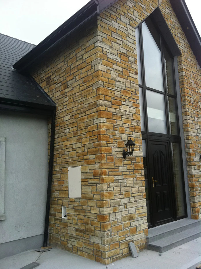 Gold Quartzite Cladding Home