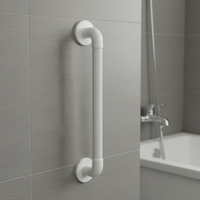 600x32 large plastic fluted white grab rail