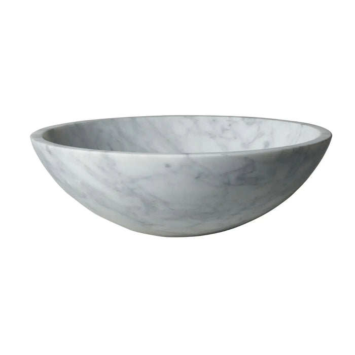 Alimia Carrara Marble Bowl, by Fired Earth Basins & Bowls Fired Earth