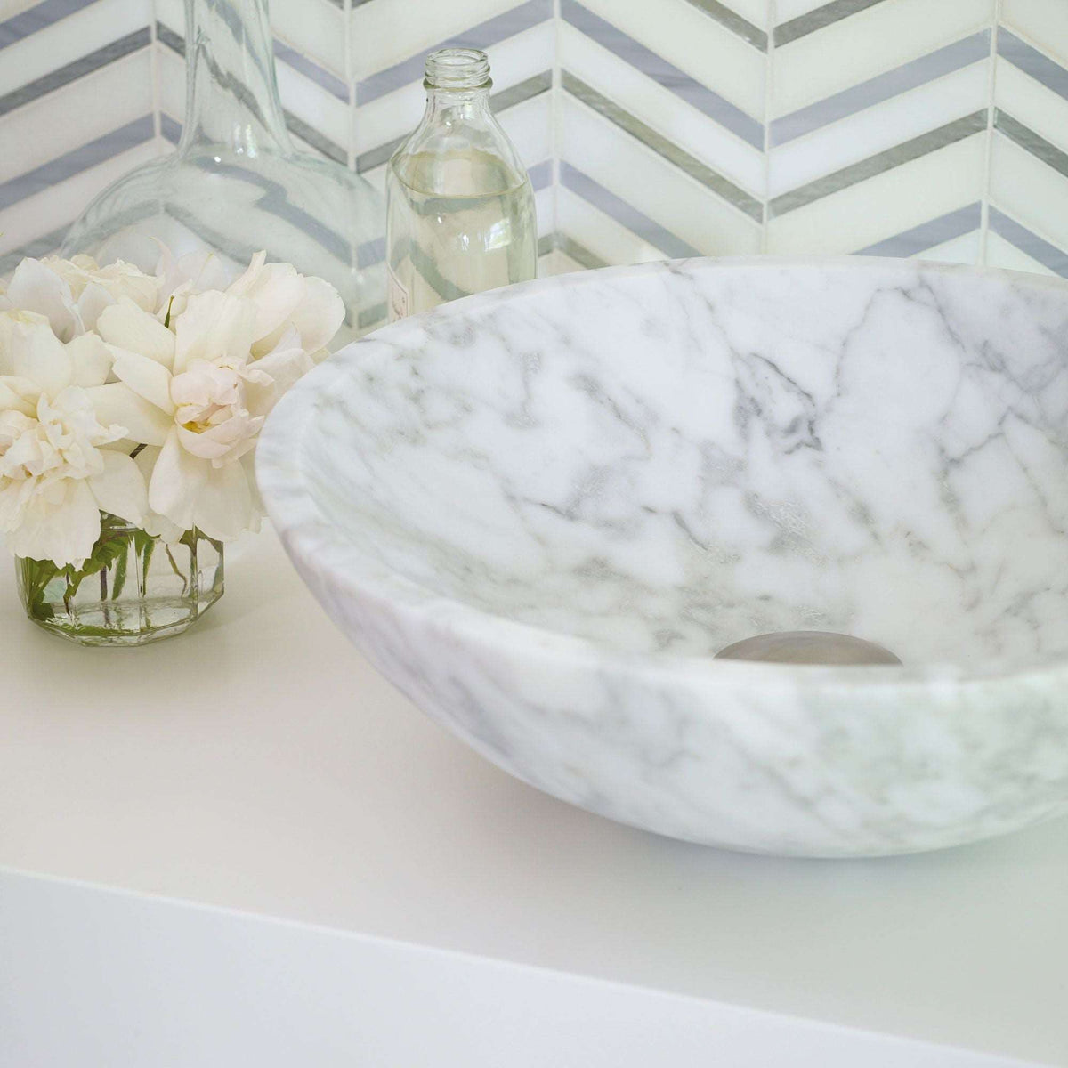 Alimia Carrara Marble Bowl